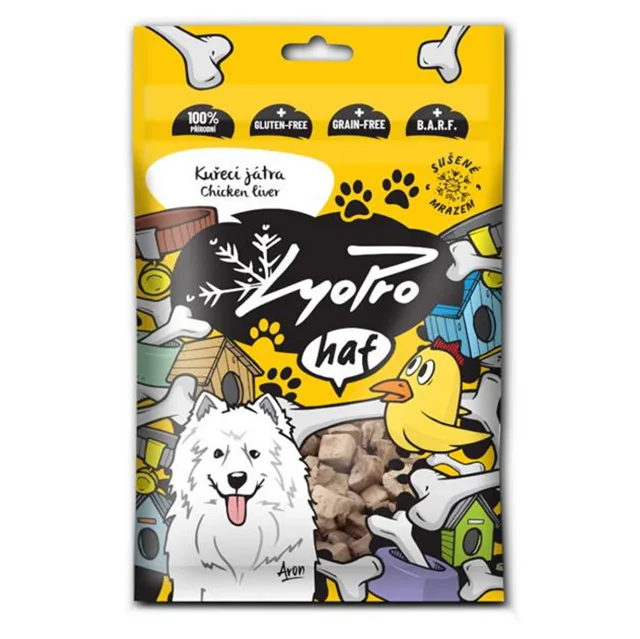 LYOPRO Mrazem sušené kuřecí játra pro psy 50 g