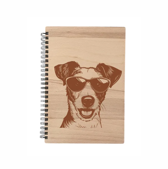 MA-NU Notýsek A5 brýle - bílý papír Jack Russell teriér