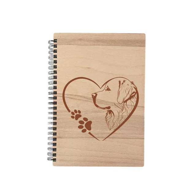 MA-NU Notýsek A5 srdce - linkovaný papír Zlatý retrívr
