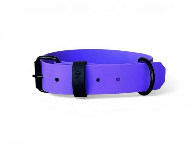 MA-NU Obojek Light Berry, Fialový, Kování: Černé, Obvod: 40 - 50 cm, Šířka: 3,8 cm