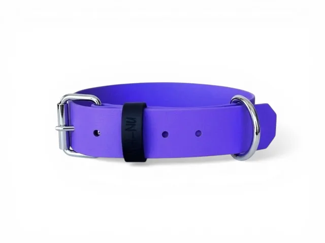 MA-NU Obojek Light Berry, Fialový, Kování: Chrom, Obvod: 30 - 40 cm, Šířka: 3,8 cm