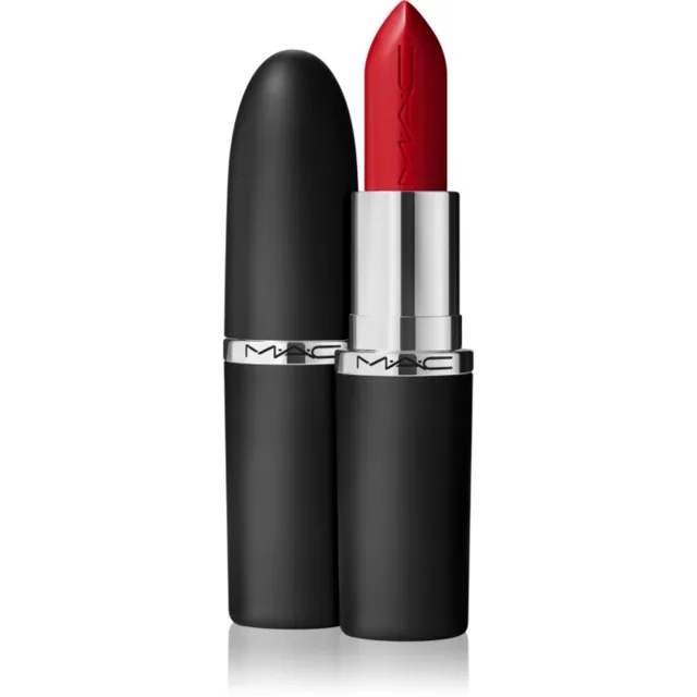 MAC Cosmetics MACximal Sleek Satin Lipstick krémová hydratační rtěnka odstín BRAVE RED 3.5 g