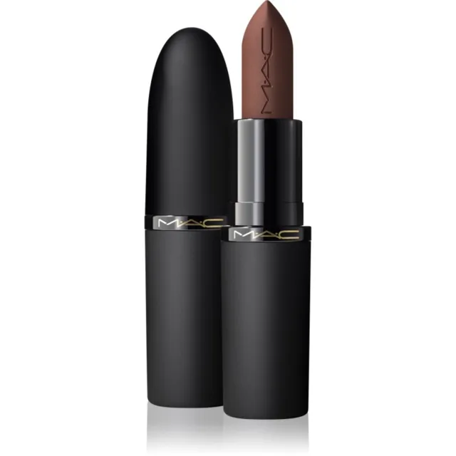MAC Cosmetics Powder Kiss Hazy Matte matná rtěnka odstín Chestnut 3.5 g