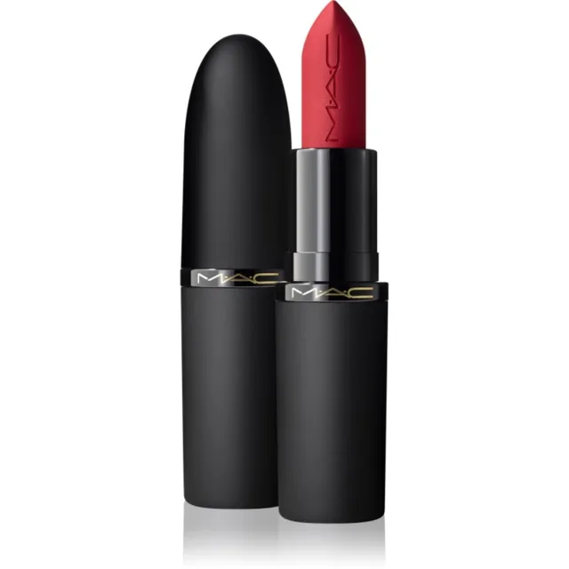 MAC Cosmetics Powder Kiss Hazy Matte matná rtěnka odstín Ruby New 3.5 g