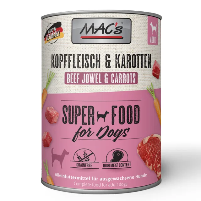 MAC's Adult 6 x 800 g - maso z hlavy a mrkev