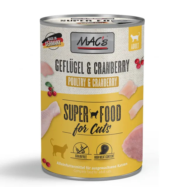 MAC's Cat 12 ks (12 x 400 g) - Drůbeží a brusinky
