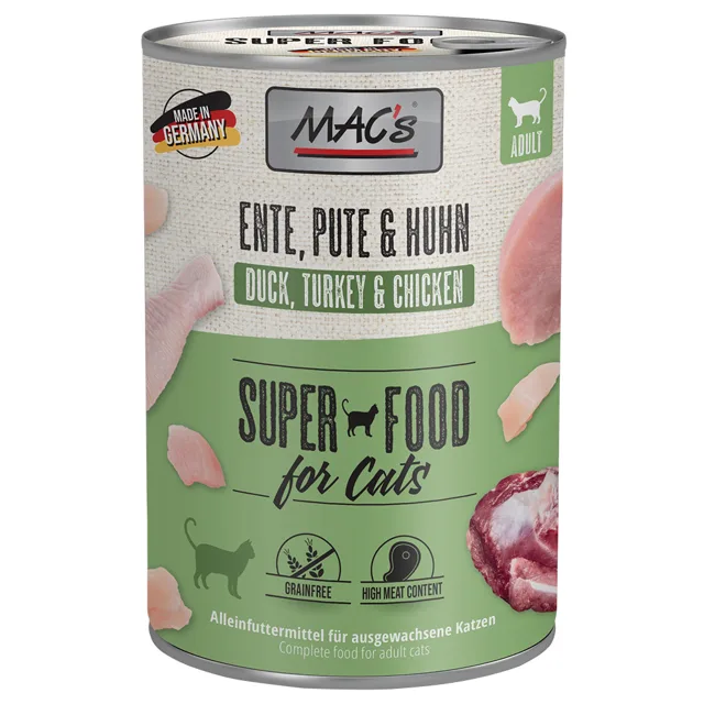 MAC's Cat 12 ks (12 x 400 g) - kuřecí s drůbežími srdíčky