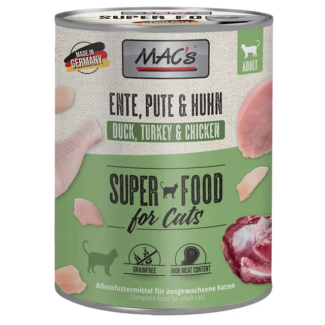 MAC's Cat 6 x 800 g - Kachní, krůtí a kuřecí