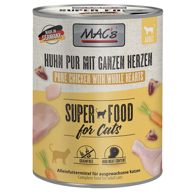 MAC's Cat 6 x 800 g - Kuřecí s drůbežími srdíčky