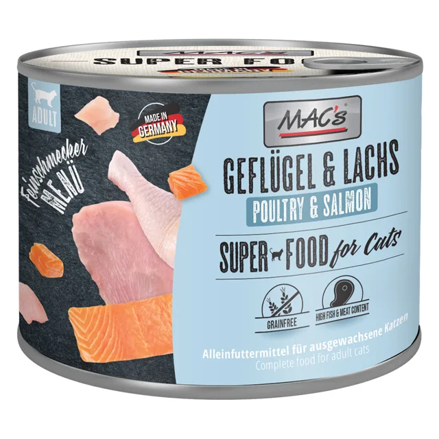 MAC´s Cat Gurmán 6 x 200 g - kachní a králičí (6 x 200 g)