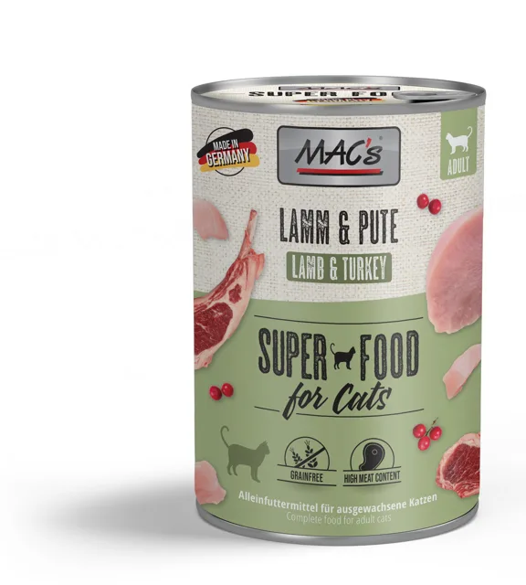 Mac´s Cat Konz. Jehněčí/Krůtí - 800g