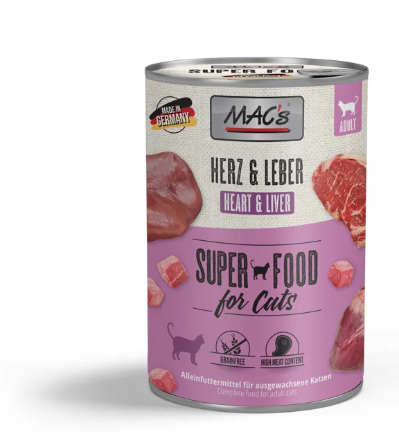 Mac´s Cat Konz. Srdce/Játra - 400g