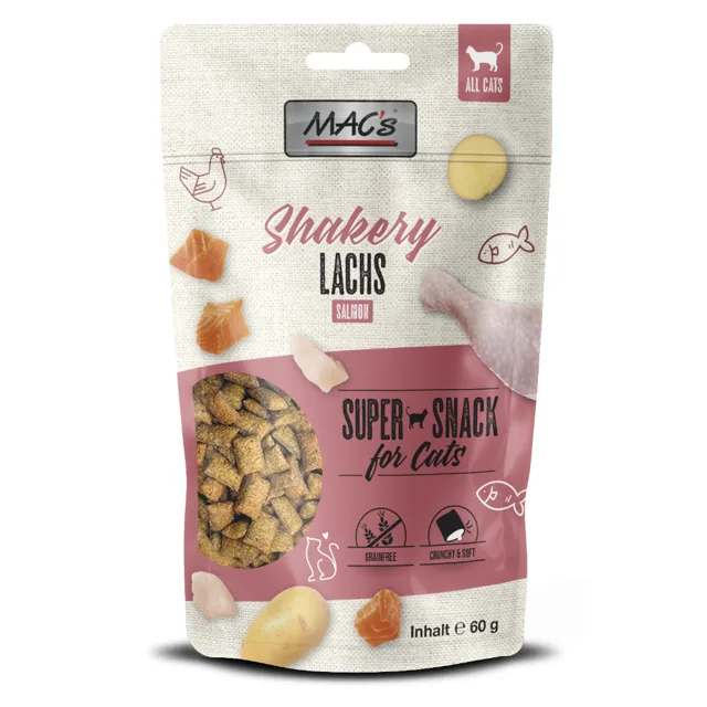 MAC's Cat Shakery Snack - losos (3 x 60 g)