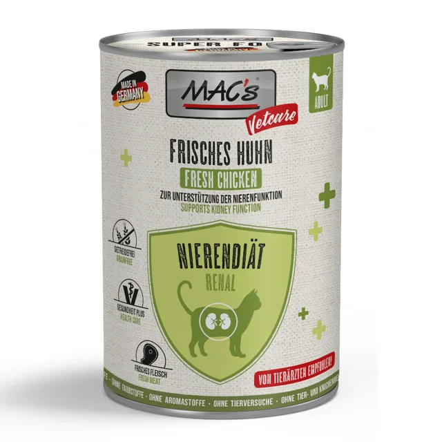 MAC's CAT Vetcare ledvinová dieta 6 x 400 g - hovězí a krůtí
