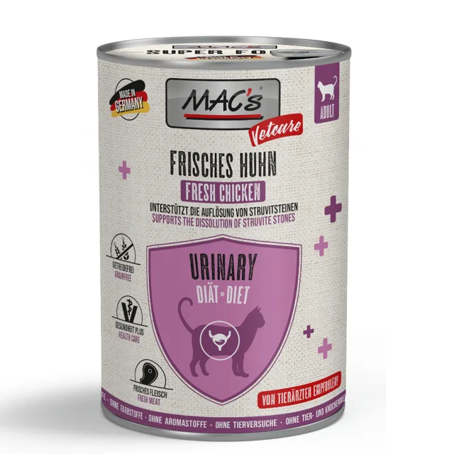 MAC's CAT Vetcare Urinary 24 x 400 g výhodné balení - hovězí a krůtí