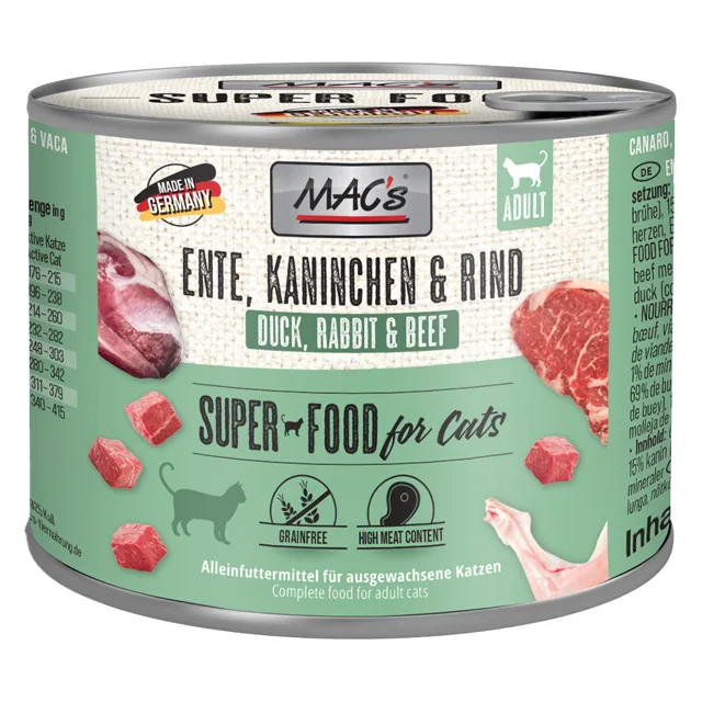 MAC´s Cat zkušební mix - Výhodné balení: 4 x 6 ks (24 x 200 g) Mix (6 druhů)
