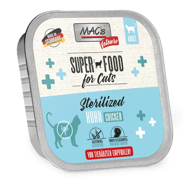 MAC's Vetcare Cat Sterilised - kuřecí (32 x 100 g)