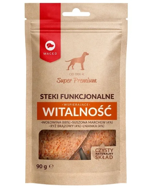 MACED Funkční steaky Hovězí 90g pamlsky podporující vitalitu