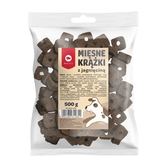 MACED  Masové kroužky s jehněčím masem 500g