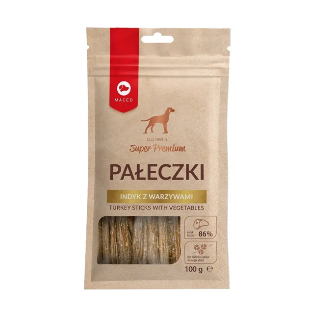 MACED Super Premium Krůtí tyčinky se zeleninou 100 g