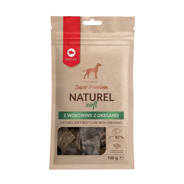 MACED Super Premium Naturel Soft hovězí pochoutka pro psy s oreganem 100g