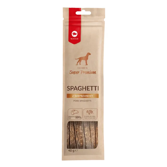 Maced Super Premium vepřové špagety - 40 g