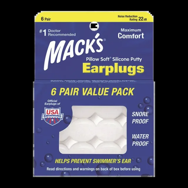 Mack's Silikonové špunty do uší Soft 6 ks