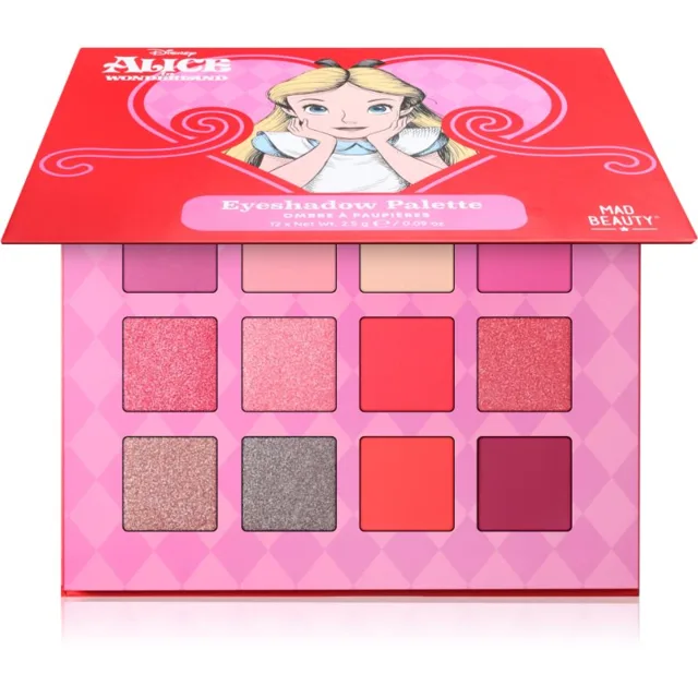 Mad Beauty Alice in Wonderland paletka očních stínů 12x2.5 g