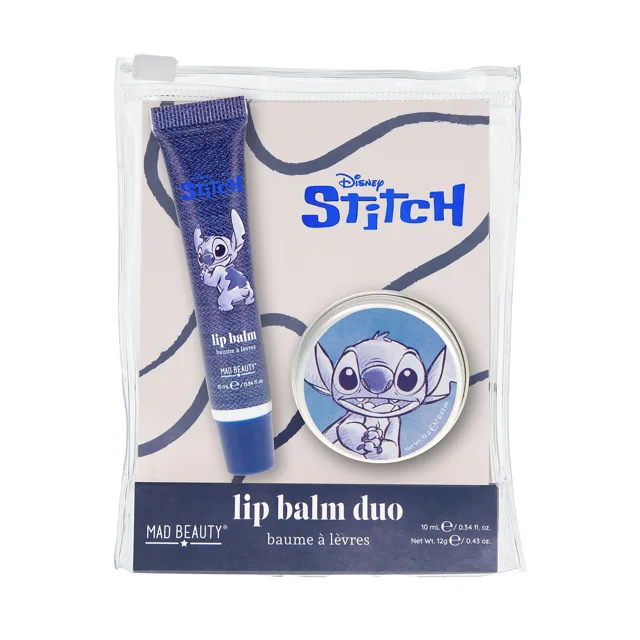 Mad Beauty Dárková sada péče o rty Stitch Denim