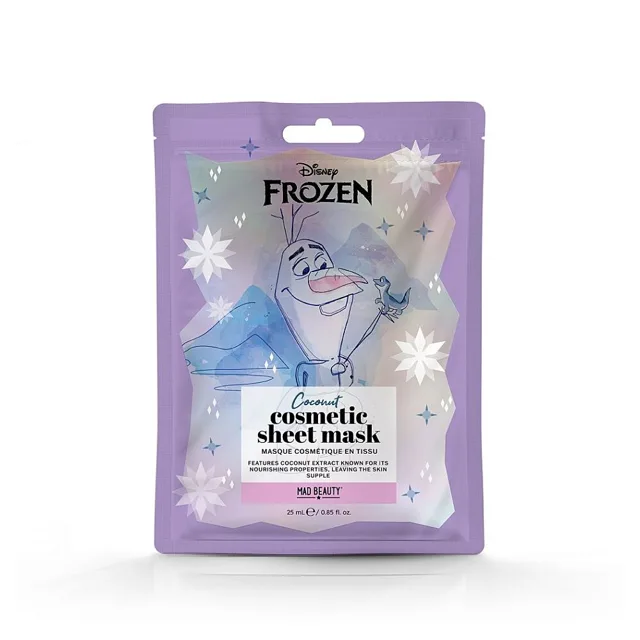 MAD BEAUTY Frozen Olaf rozjasňující a hydratační textilní maska 25 ml