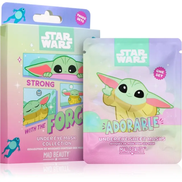 Mad Beauty Grogu Galaxy hydrogelové polštářky na oční okolí 4 ks