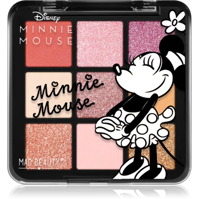 Mad Beauty Minnie Bow Magic Eyeshadow Palette paletka očních stínů 9x1.5 g
