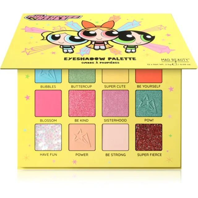 Mad Beauty The Powerpuff Girls paletka očních stínů 12x2.5 g