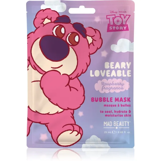 Mad Beauty Toy Story pleťová pěnová maska s chladivým účinkem vůně Raspberry 25 ml