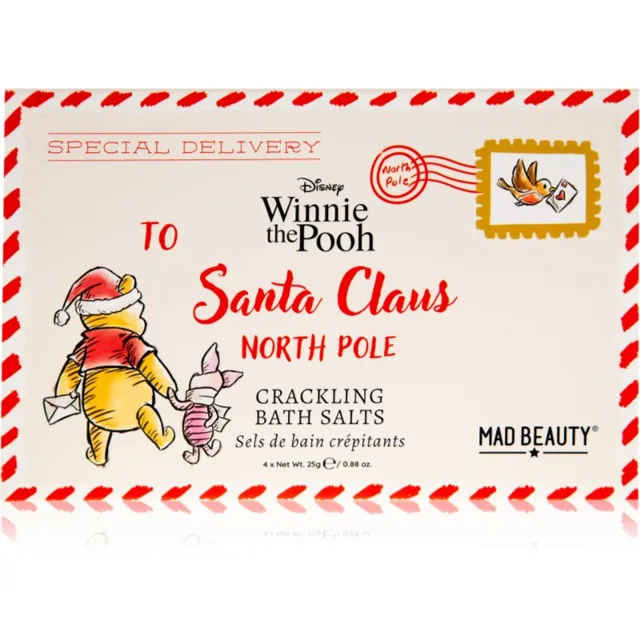 Mad Beauty Winnie The Pooh Festive sůl do koupele 4x25 g