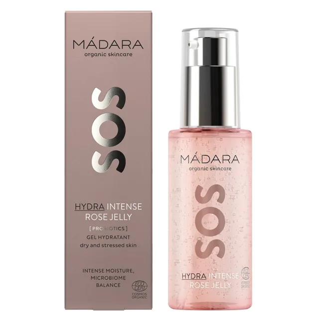 MÁDARA SOS Hydra Intenzivní hydratační hyaluronový gel s růžovou vodou 75 ml