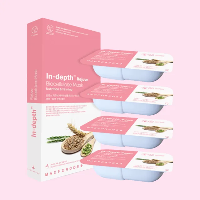 MADFORCOS - In-Depth Rejuve Biocellulose Mask - Zpevňující a vyživující maska z biocelulózy - 4 ks