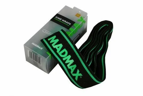 MADMAX elastická bandáž kolene - omotávací - MFA 299, černo-zelená