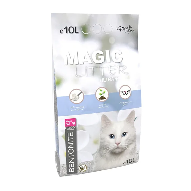 MAGIC CAT Kočkolit magic litter bentonite ultra white 10 litrů