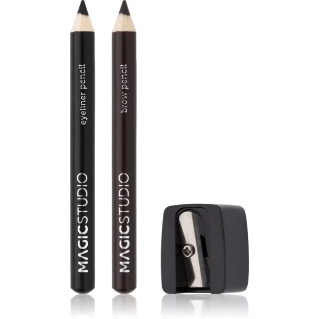 Magic studio Eyeliner Pencil Brow & Sharpener sada na oči a obočí 0.5 g