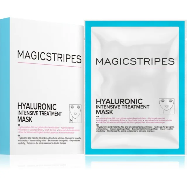 MAGICSTRIPES Hyaluronic Intensive Treatment Mask intenzivní hydrogelová maska s kyselinou hyaluronovou 3 ks