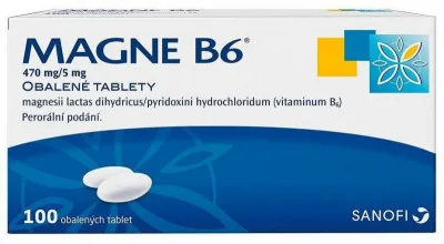 MAGNE B6 POR 470MG/5MG TBL OBD 100