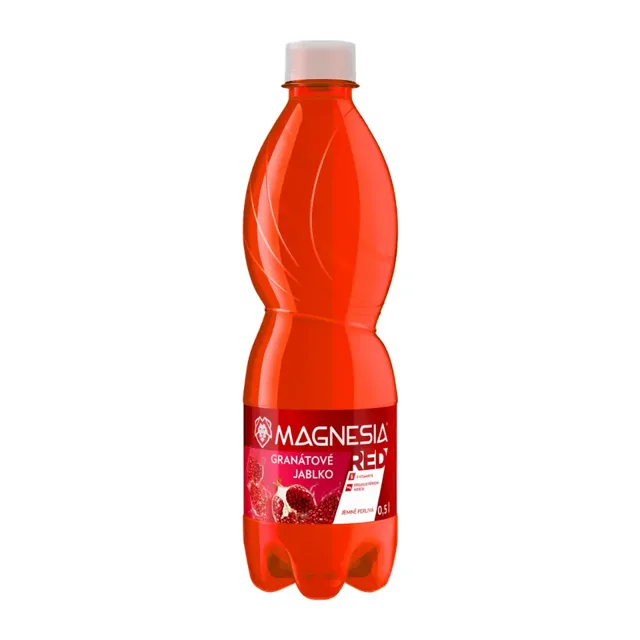 Magnesia Jemně perlivá voda Red Granátové jablko 500 ml