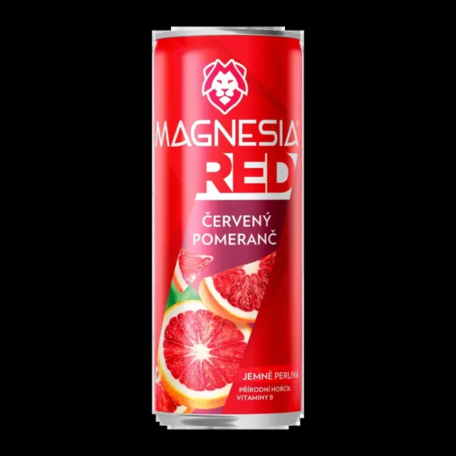 Magnesia Ochucená minerální voda s příchutí červeného pomeranče 330 ml
