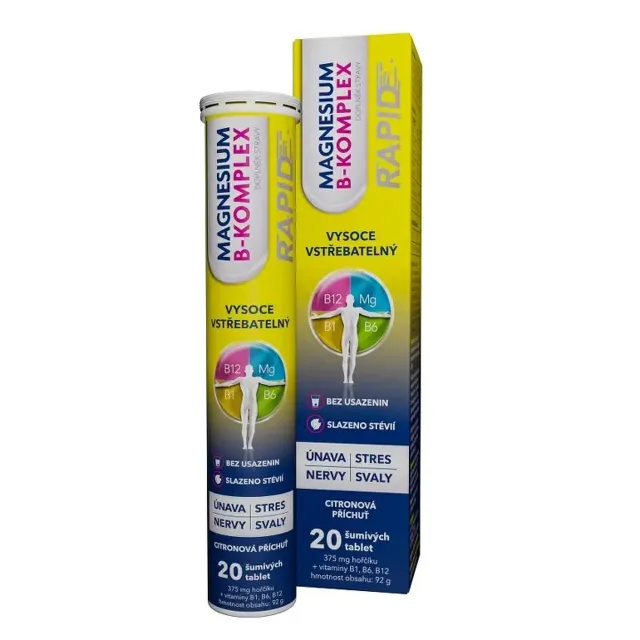 Magnesium B-komplex Rapid šumivé tablety tbl.20