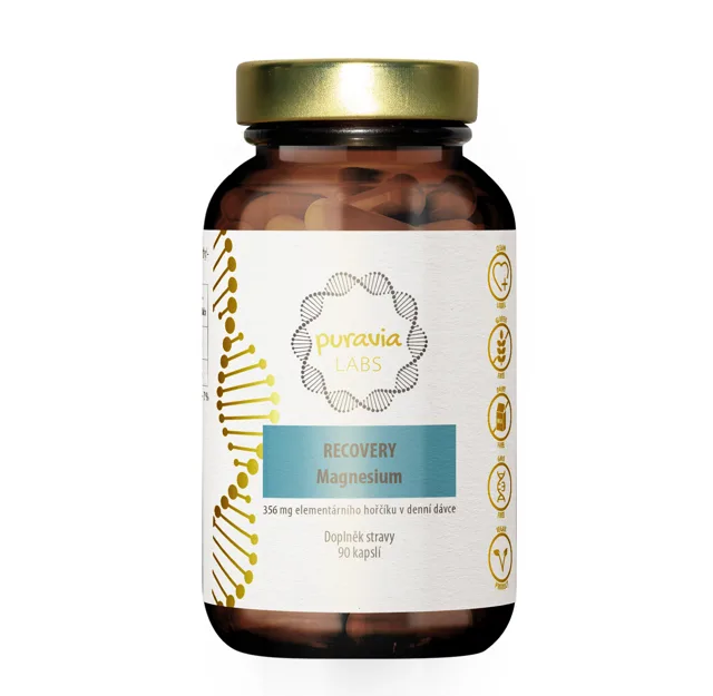 Magnesium Recovery - hořčík bisglycinát, 90 kapslí