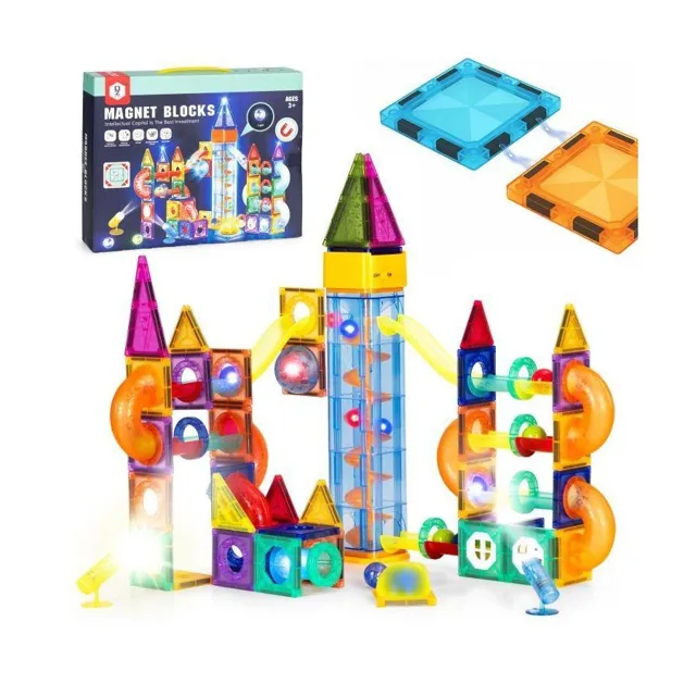 Magnetické LED bloky – 134 dílů