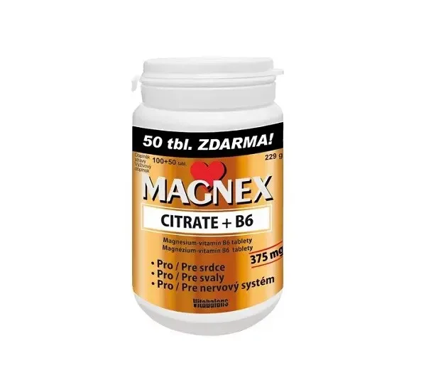 Magnex citrate 375 mg+B6 150 tablet