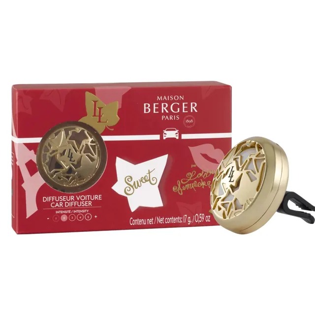 Maison Berger Paris Dárková sada difuzér do auta zlatý + náplň Lolita Lempicka Sweet