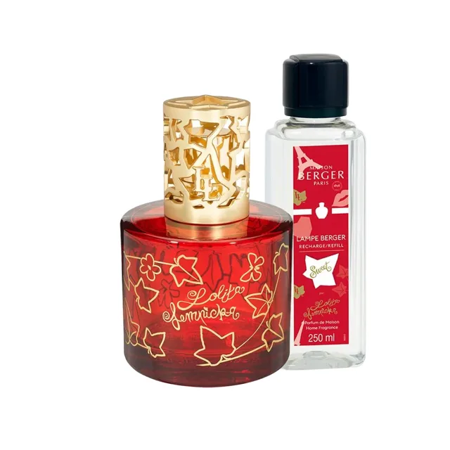 Maison Berger Paris Dárková sada katalytická lampa Pure červená + náplň Sweet Lolita Lempicka 250 ml